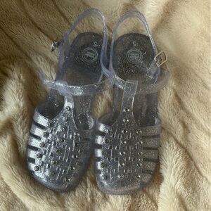 Wonder Nation glitter sparkly fisherman jelly sandals